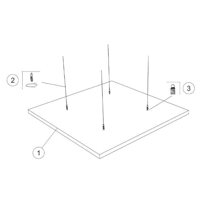 Свободновисящие элементы Ecophone Соло Лайт Квадрат 1192x1192мм, белый